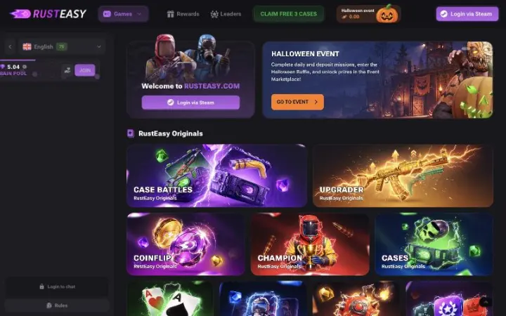 Zrzut ekranu lobby RustEasy